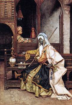 Arab or Arabic people and life. Orientalism oil paintings  491